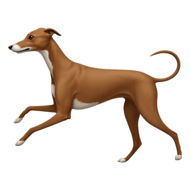Silouhette of a brown Greyhound running sticker