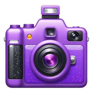 Glitter Camera Purple sticker