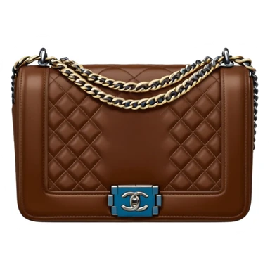 chanel le boy brown bag sticker