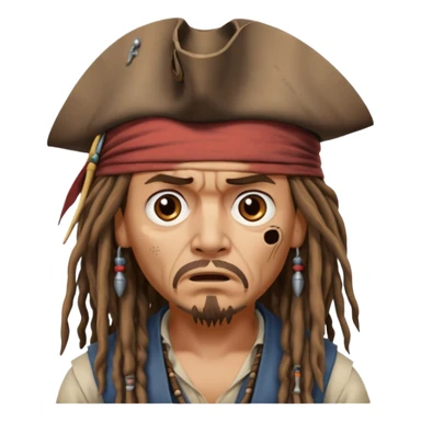 jack sparrow scared sticker