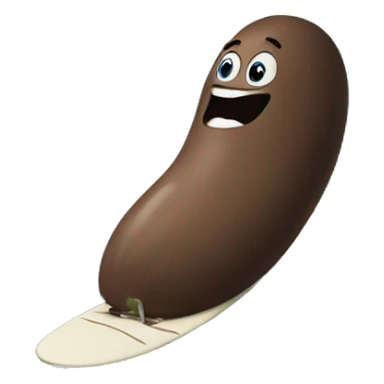 Giant turd surfing a big wave sticker