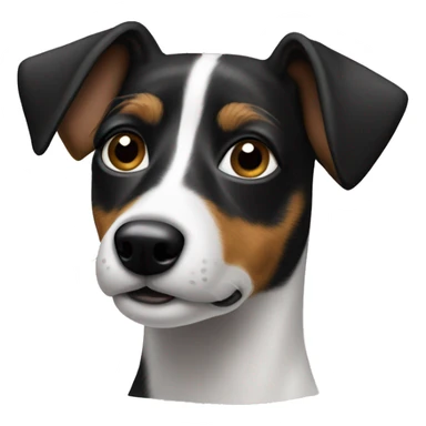 Jack Russel terrier black face  sticker