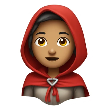 The girl in the red cape and hood. sticker