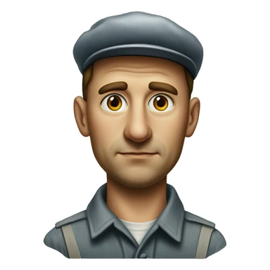 photorealistic serious soviet worker 1960 sticker