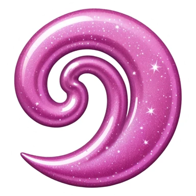 pink glitter sparkling shiny with a swirl pattern sticker