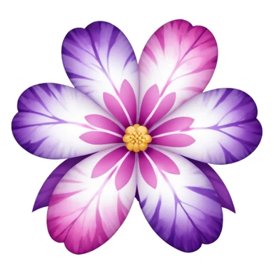 white sakura flower with a tie-dye effect sticker