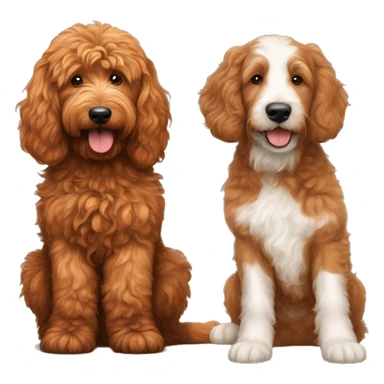 red goldendoodle and bernedoodle sticker