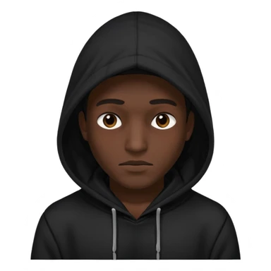 fullbody Mysterious man black hoodie shadow face sticker