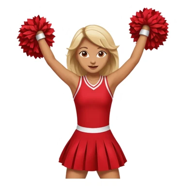 red cheer leader dress, dancing sticker