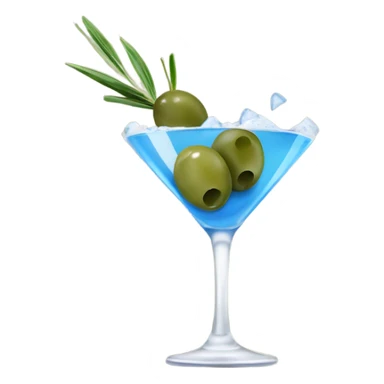 Blue cheese stuffed olives in a dirty martini sticker