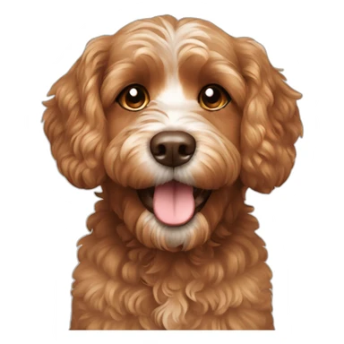Cavapoo dog brown sticker