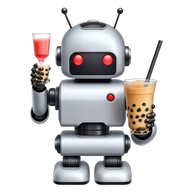 Boba tea robot 2￼ sticker