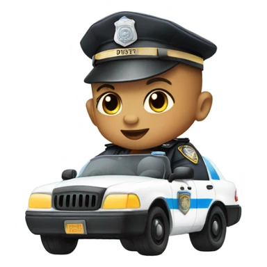 Baby in a cop car  sticker