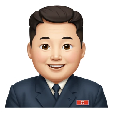 Kim Jong Un smiling emoji sticker