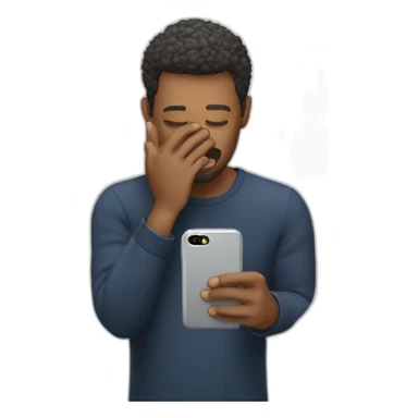 Man sucked into his phone sticker