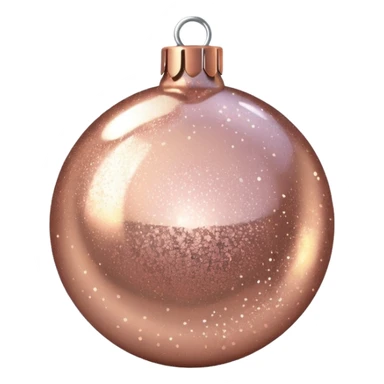rose gold glittery ornament sticker