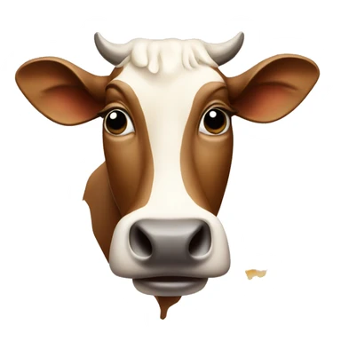 Cow with cheese  sticker