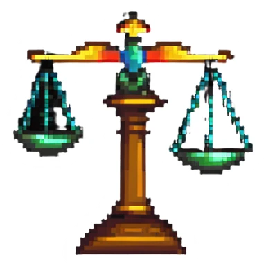 Judge gavel and scales sticker