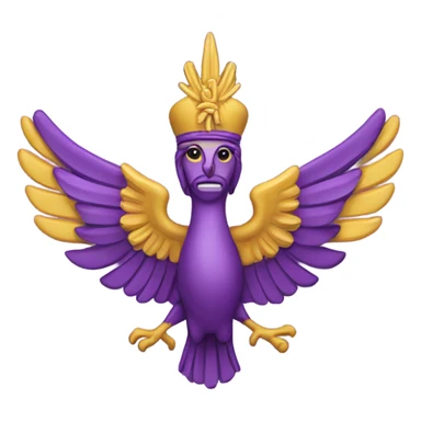symbol for zoroastrianism on purple background sticker