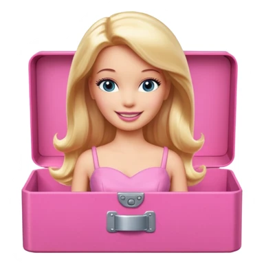 Barbie in a pink box sticker