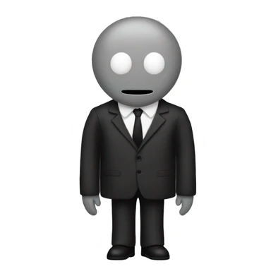 slenderman, no face, no eyes, no nose, no mouth sticker