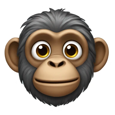 Monkey with makeup sticker