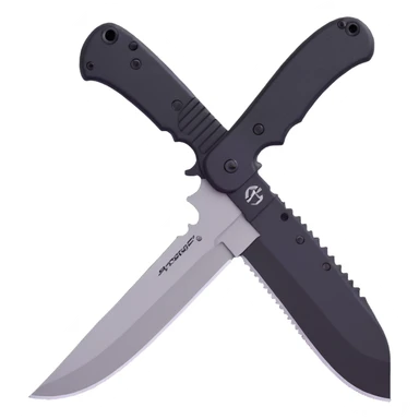 tactical knife with serrated edge sticker