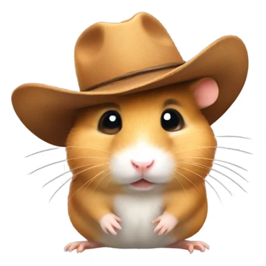 Hamster wearing a cowboy hat sticker