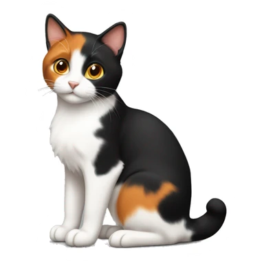 black-Orange-white-calico-cat sticker