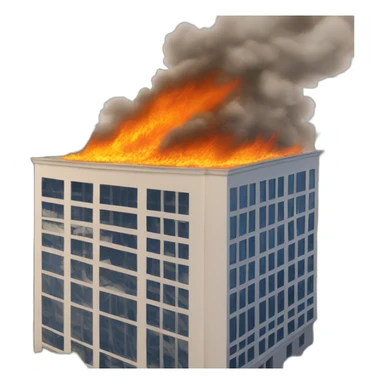 building-on-fire sticker