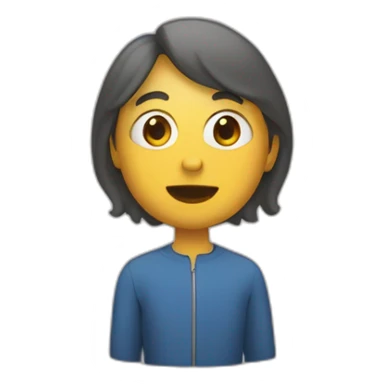 une personne qui imite quelqu'un d'autres sticker