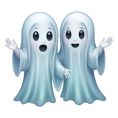 Ghost with a friend sticker