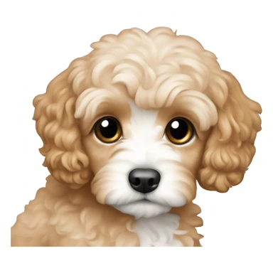 Apricot colored cavoodle puppy  sticker