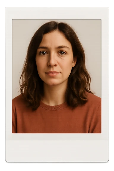 foto polaroid di una donna sticker