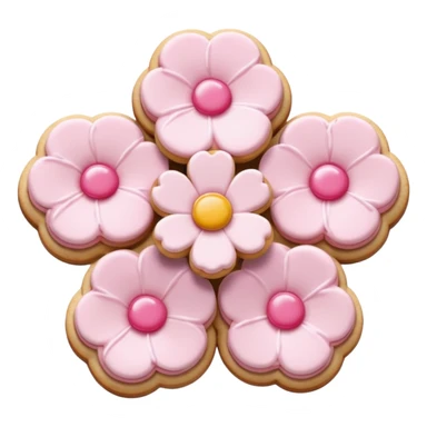 Cherry blossom shaped cookies sticker