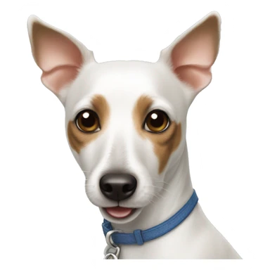 WHITE rat terrier  sticker