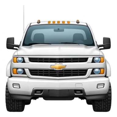 Modern Chevrolet truck in white sticker