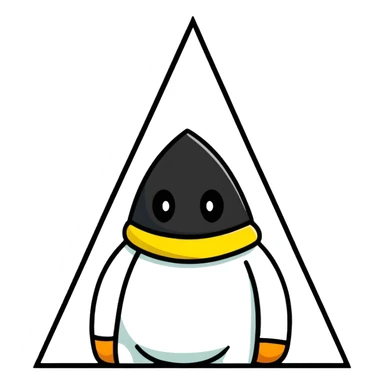 character with triangle head sticker