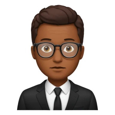 bold and wearing glasess man sticker