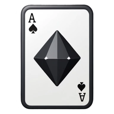 3d diamond shape matte black. diamond shape like on a playing card sticker