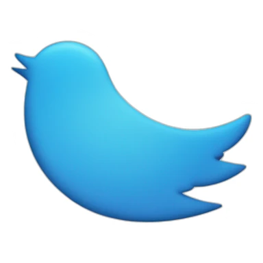 Twitter logo a social media application sticker