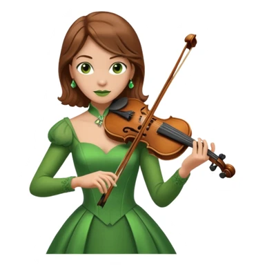 GREEN HULK FEMALE VIOLINIST sticker