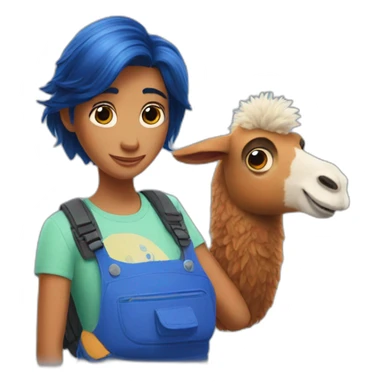finding dory holding a llama sticker