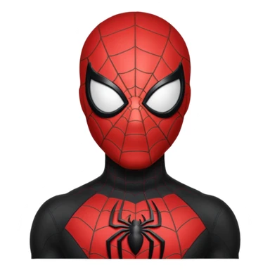 Full Black with black outlines  colored suit spider man sticker