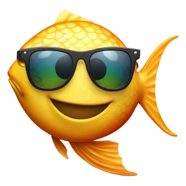 fish gay with sunglasses  sticker