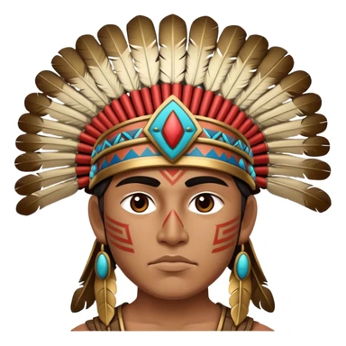 Toltec warrior with headdress sticker