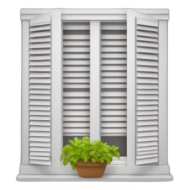 window with blinds sticker