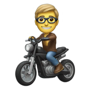 nice guy on a trial bike with helmet and glasses sticker