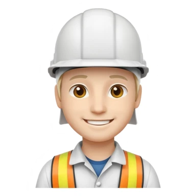 Engineer white helmet sticker