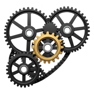 engine timing belt with gears sticker